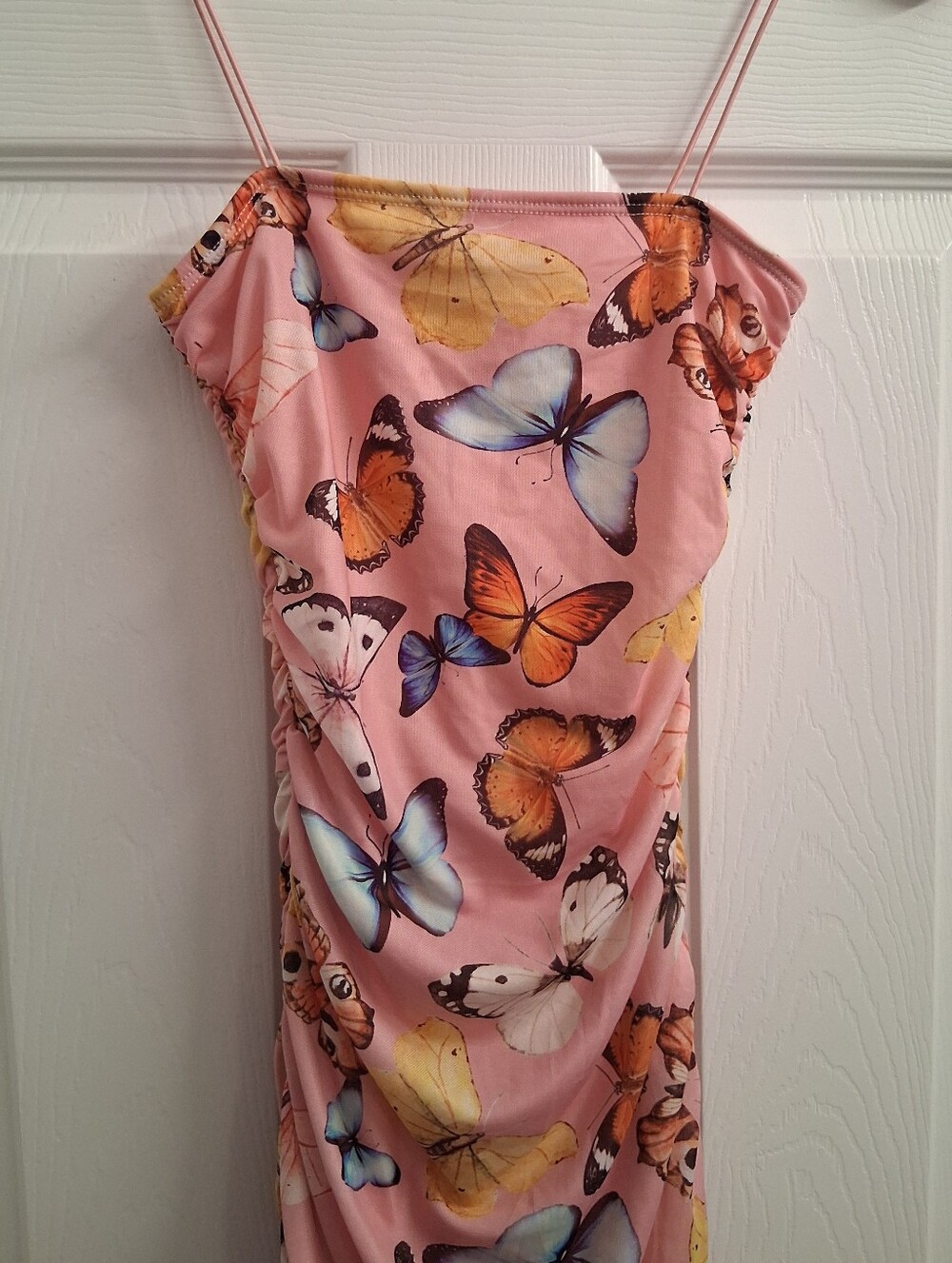 Butterfly Bodycon Dress Pink XS